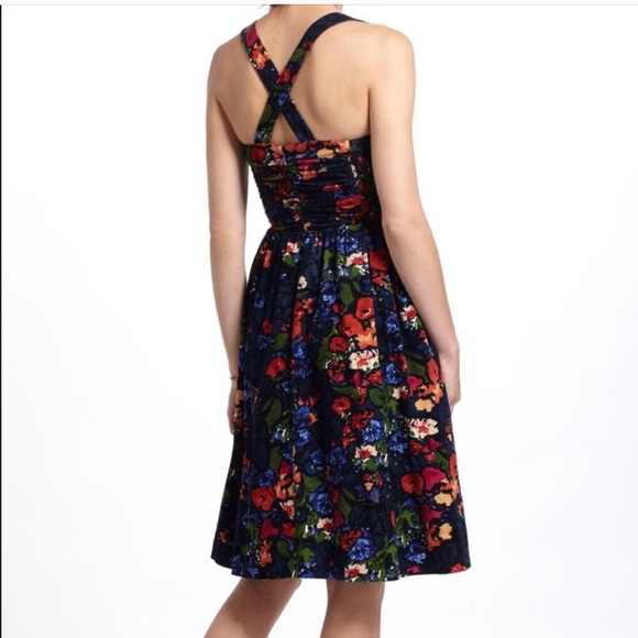 HD in Paris Anthro Corduroy Floral dress! - Picture 2 of 8